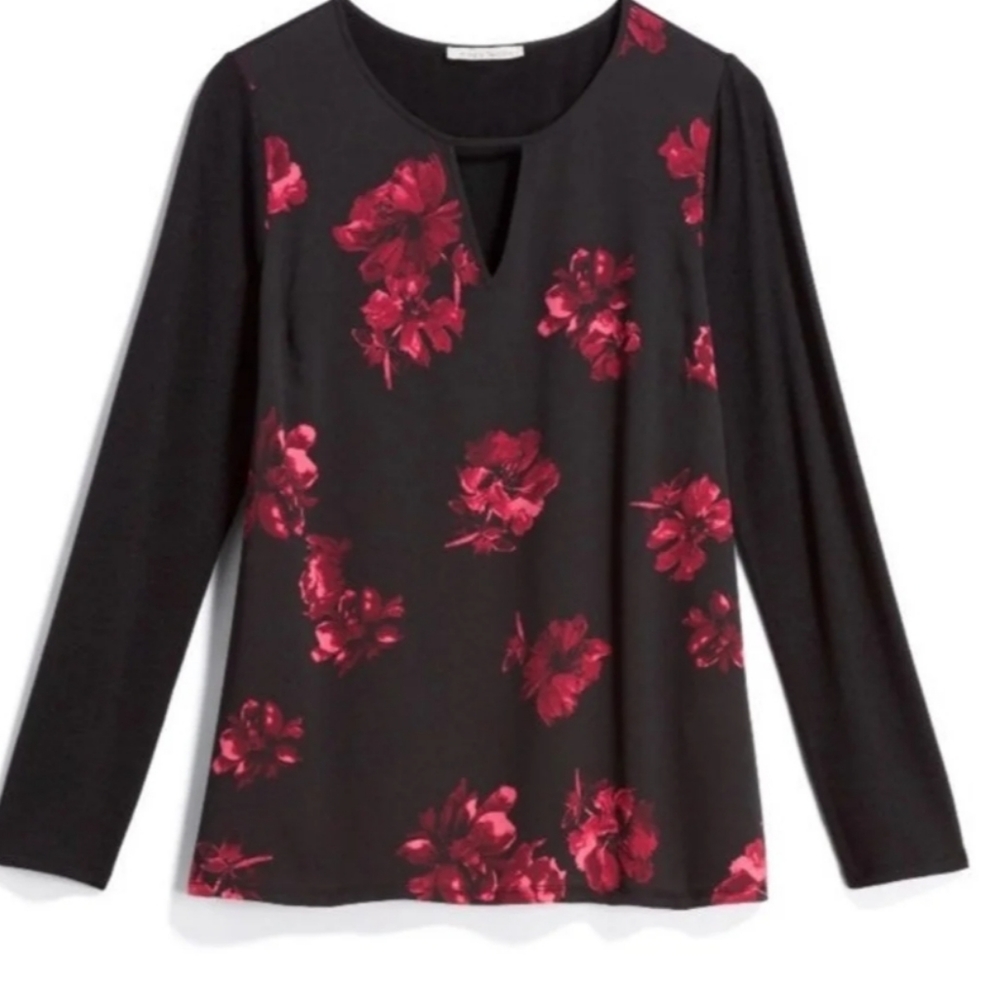 41 Hawthorn Black Floral Blouse